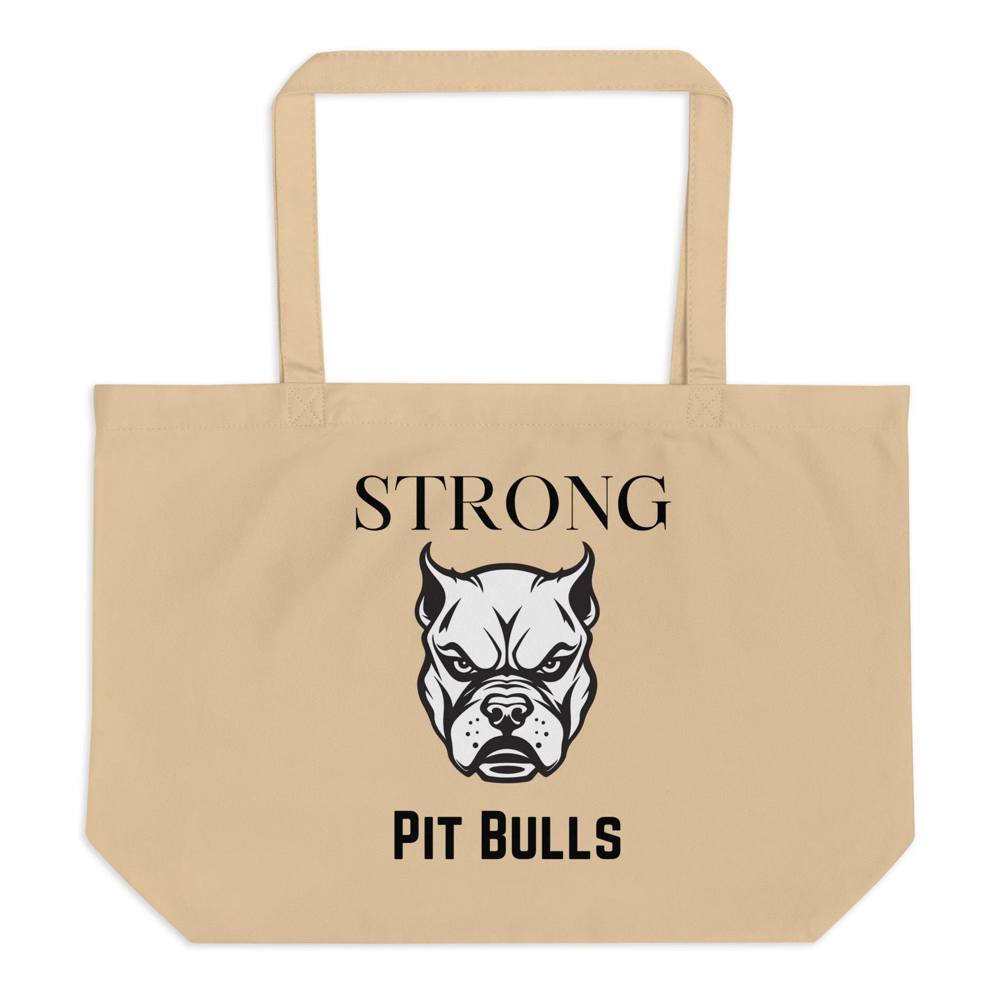 Pit Bulls, Large organic tote bag