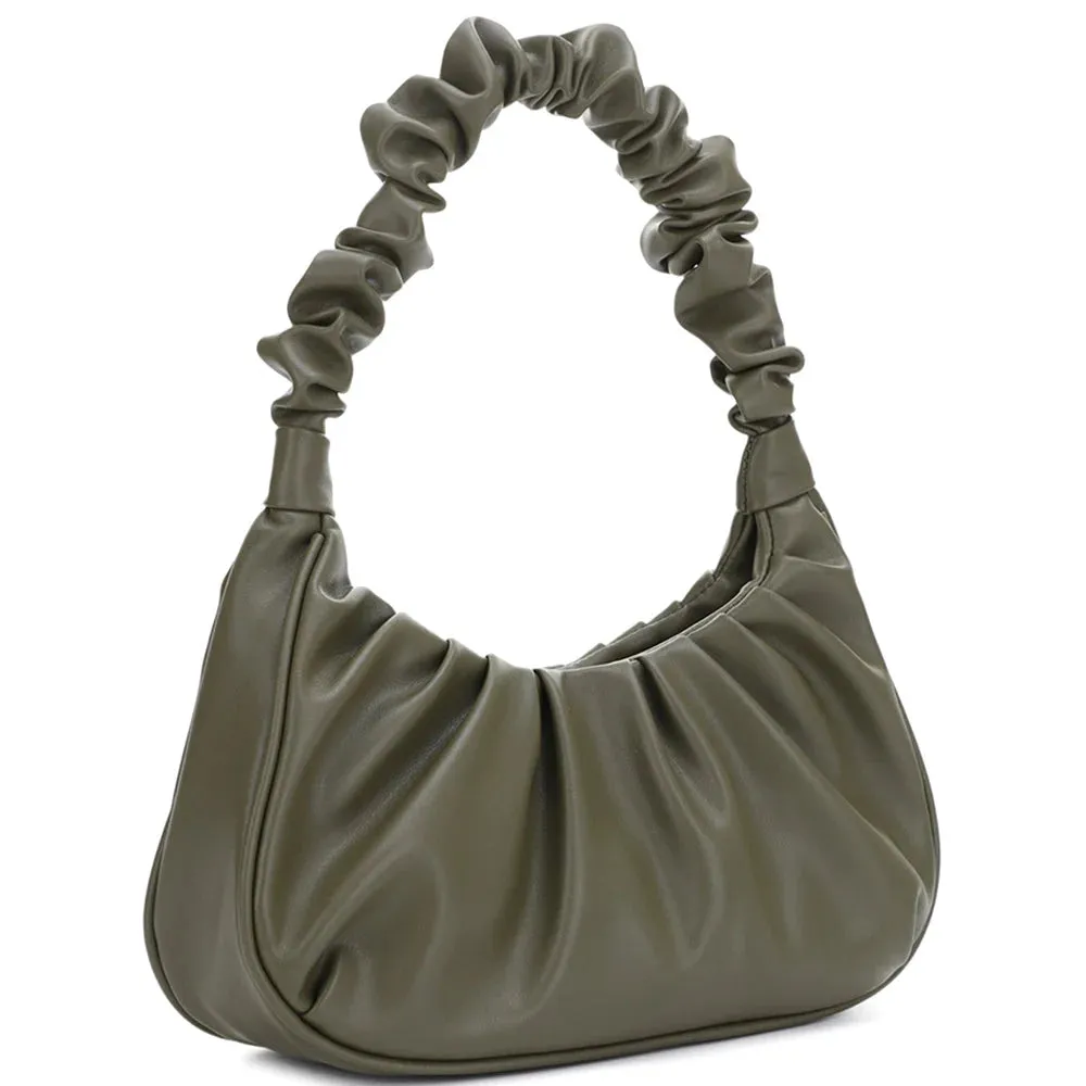 Plain Wrinkle Handle Bag