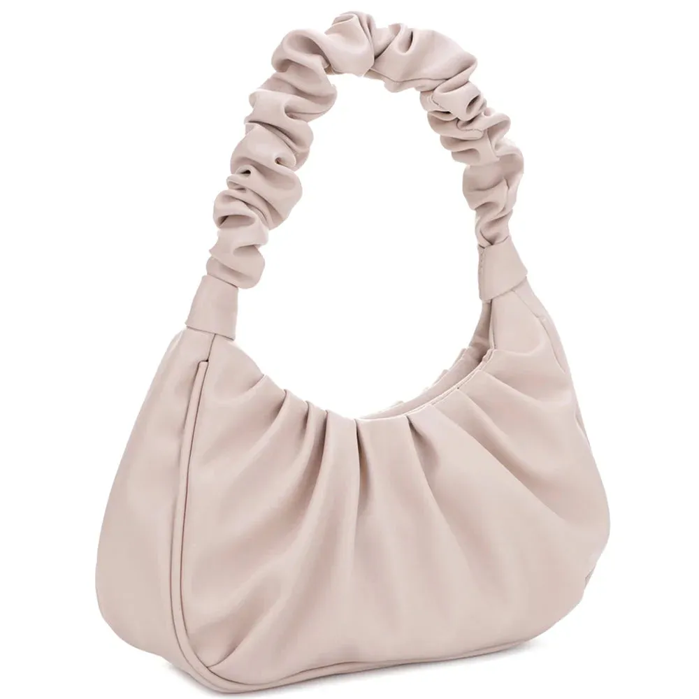 Plain Wrinkle Handle Bag