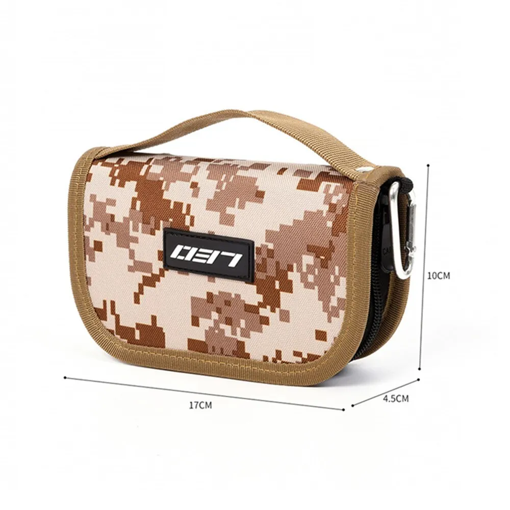 Portable Fishing Bag Fishing Lure Container Bag For Spoon Lure Large Capacity Canvas Zipper Storage Case Fishing Tackle