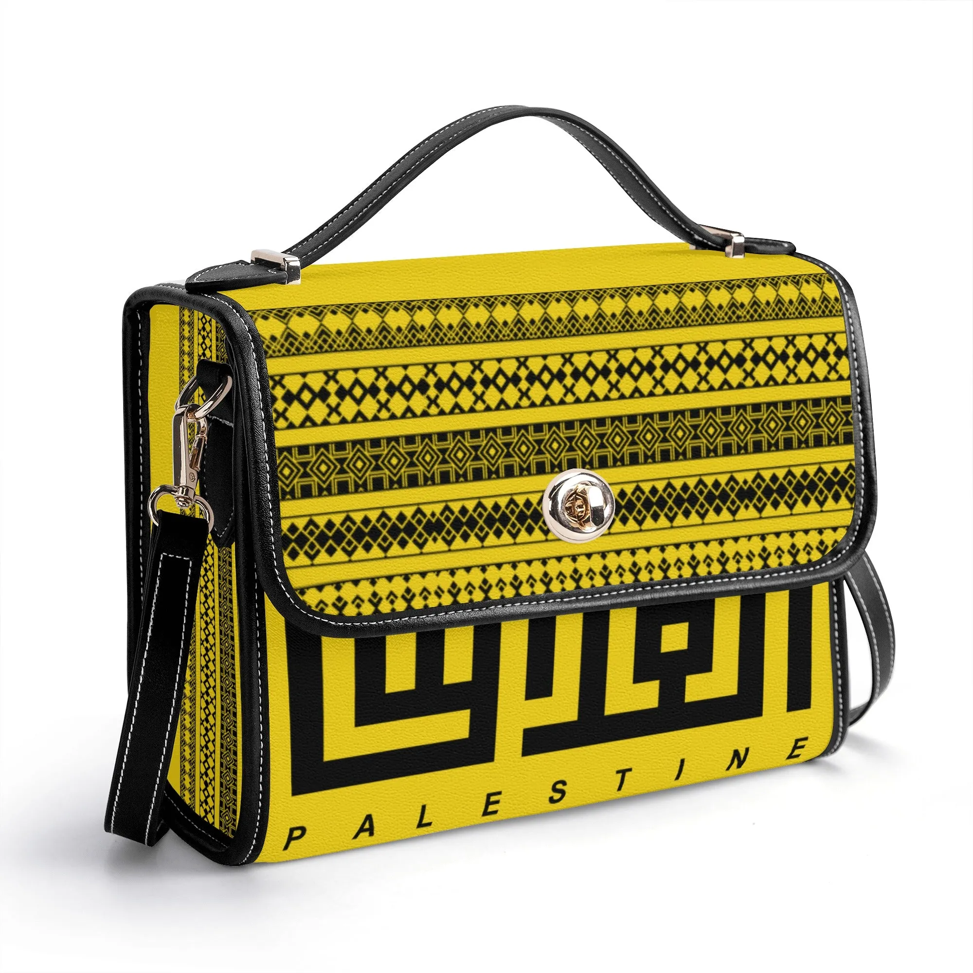 PU Leathe Elegant Yellow Shoulder Bag