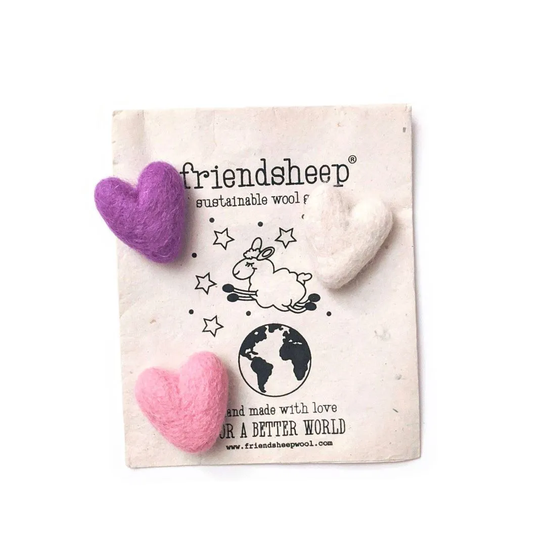 Purple Valentine Hearts Eco Fresheners - Set of 3: Purple Valentine, New Zealand