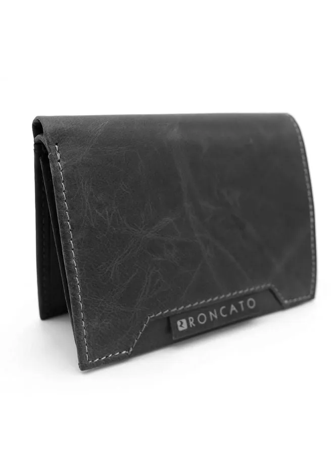 R Roncato Leather Wallet, Equipped With Spaces for Credit Cards, Documents in Card Format and Banknotes