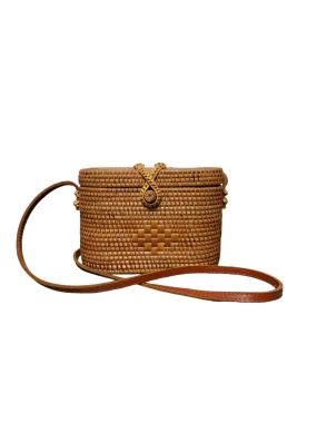 Rattan Crossbody Purse