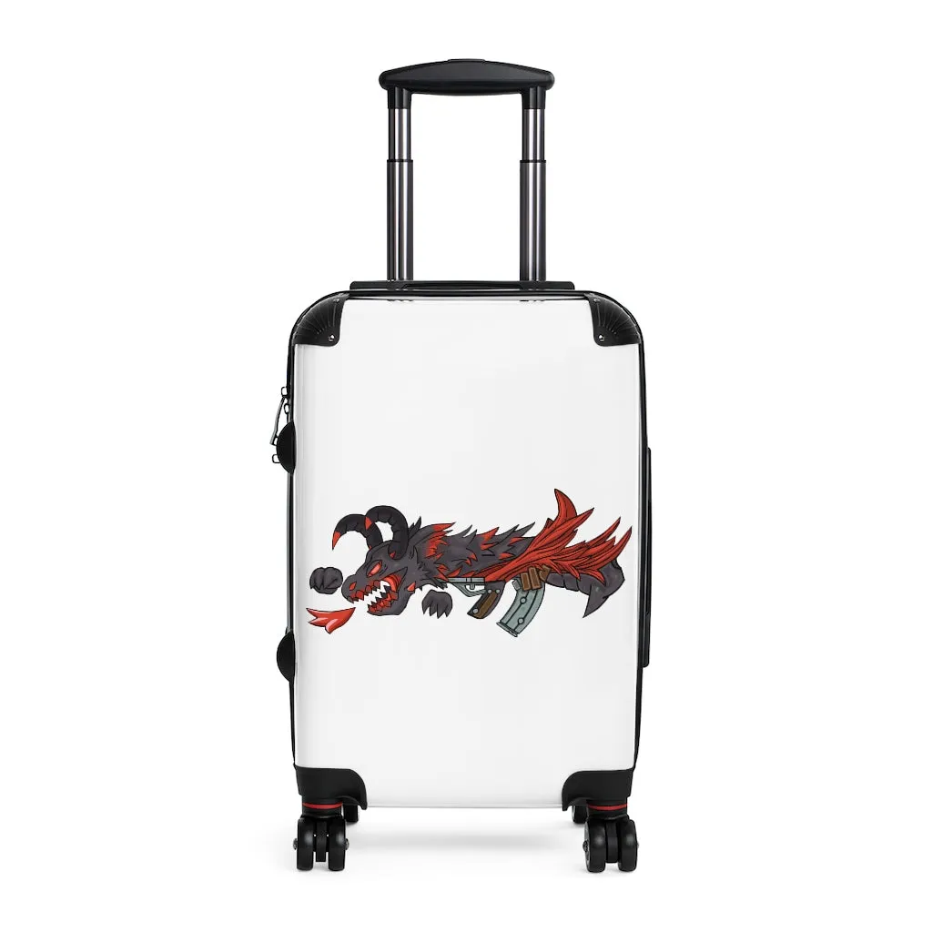 Red Black Dragon Gun Cabin Suitcase