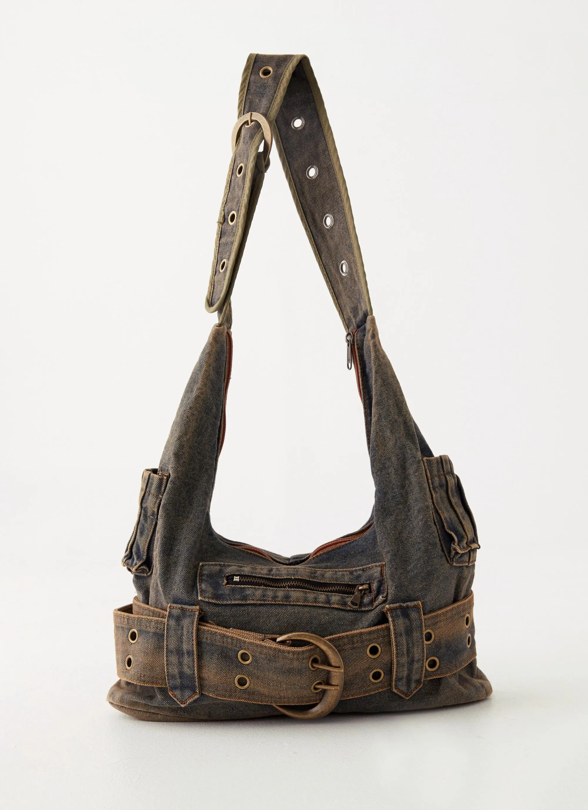 Reevie Buckle Bag - Denim Blue