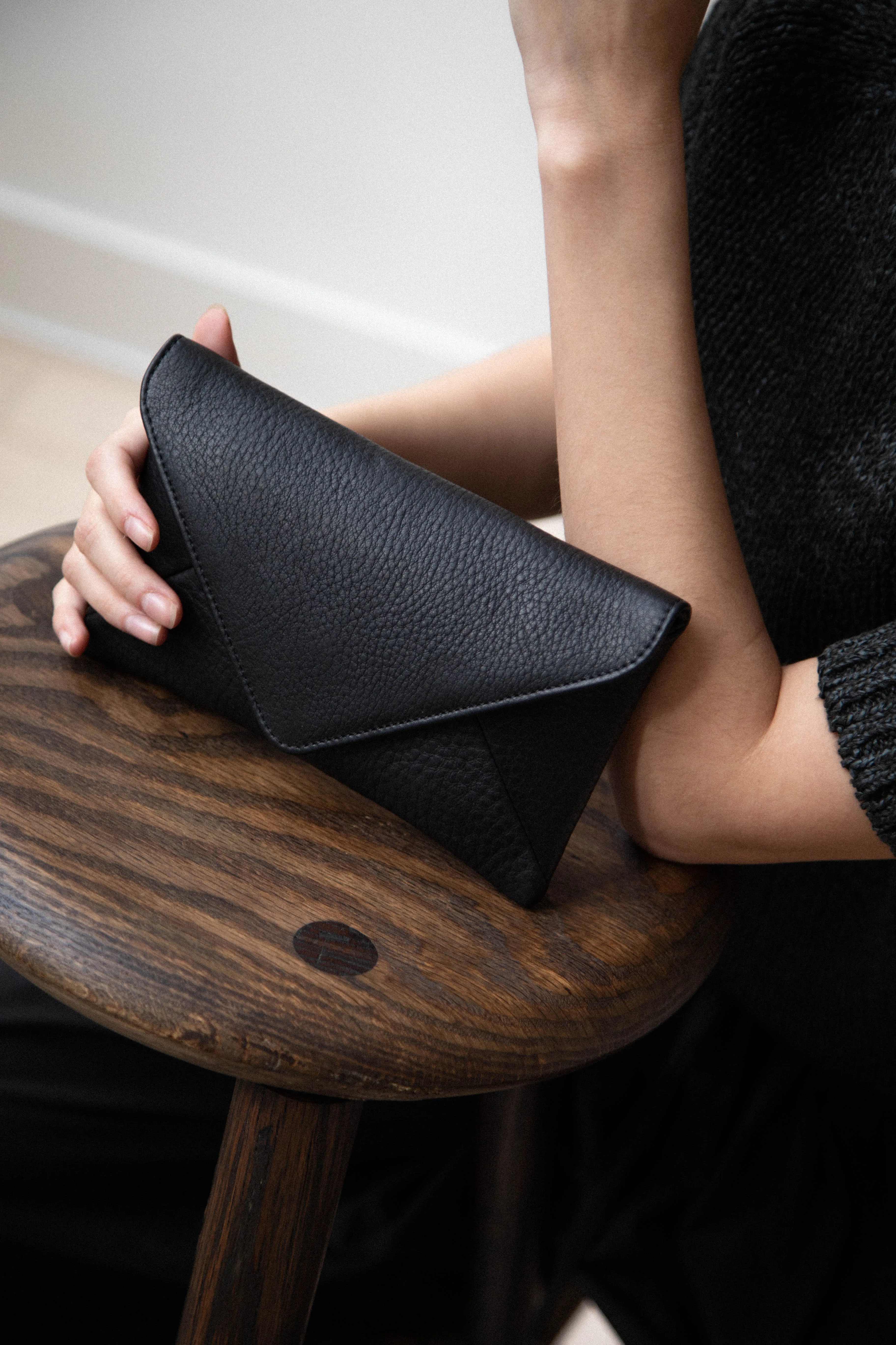 rennes Milo Wallet in Black Leather