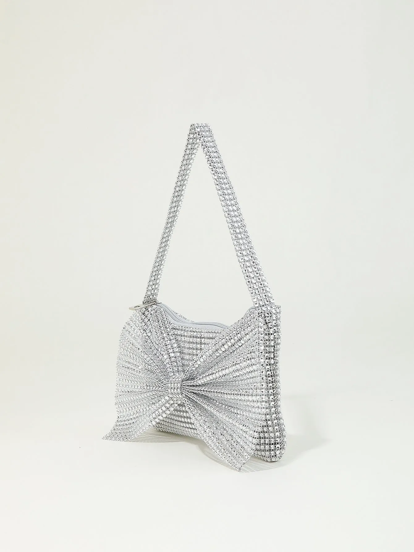 Rhinestone Accented Bowknot Evening Bag