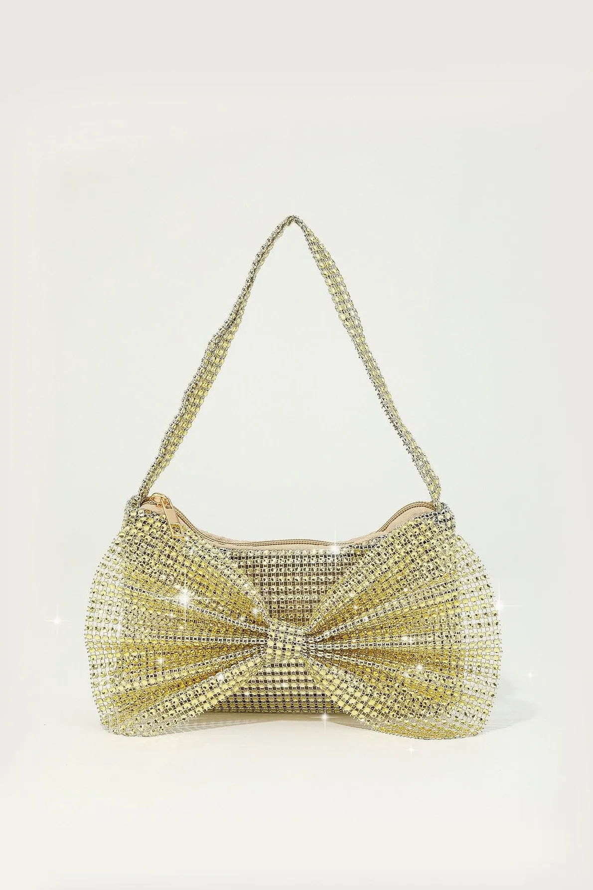 Rhinestone Accented Bowknot Evening Bag