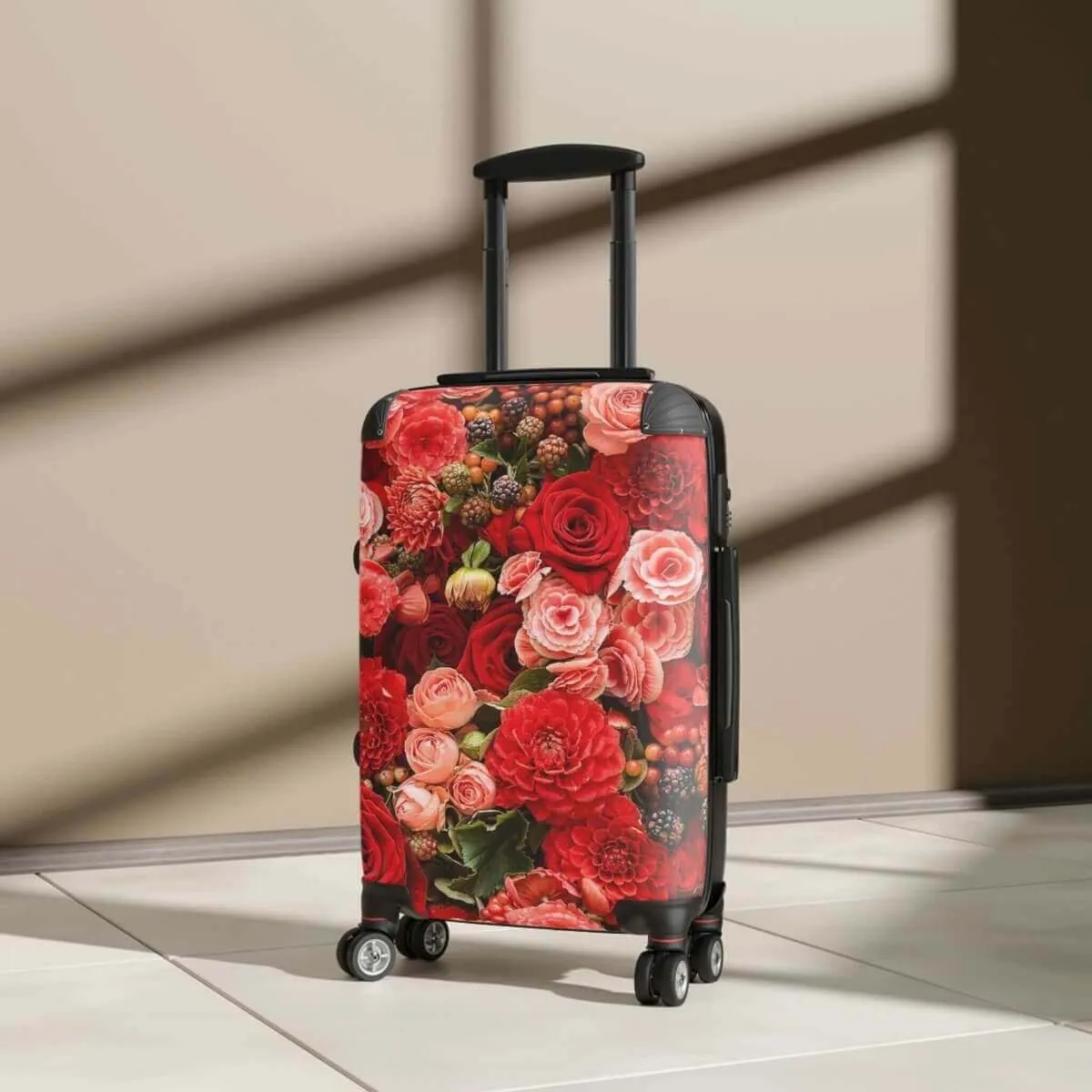 Rose Designed Suitcase w/360 Degree Swivel Wheels