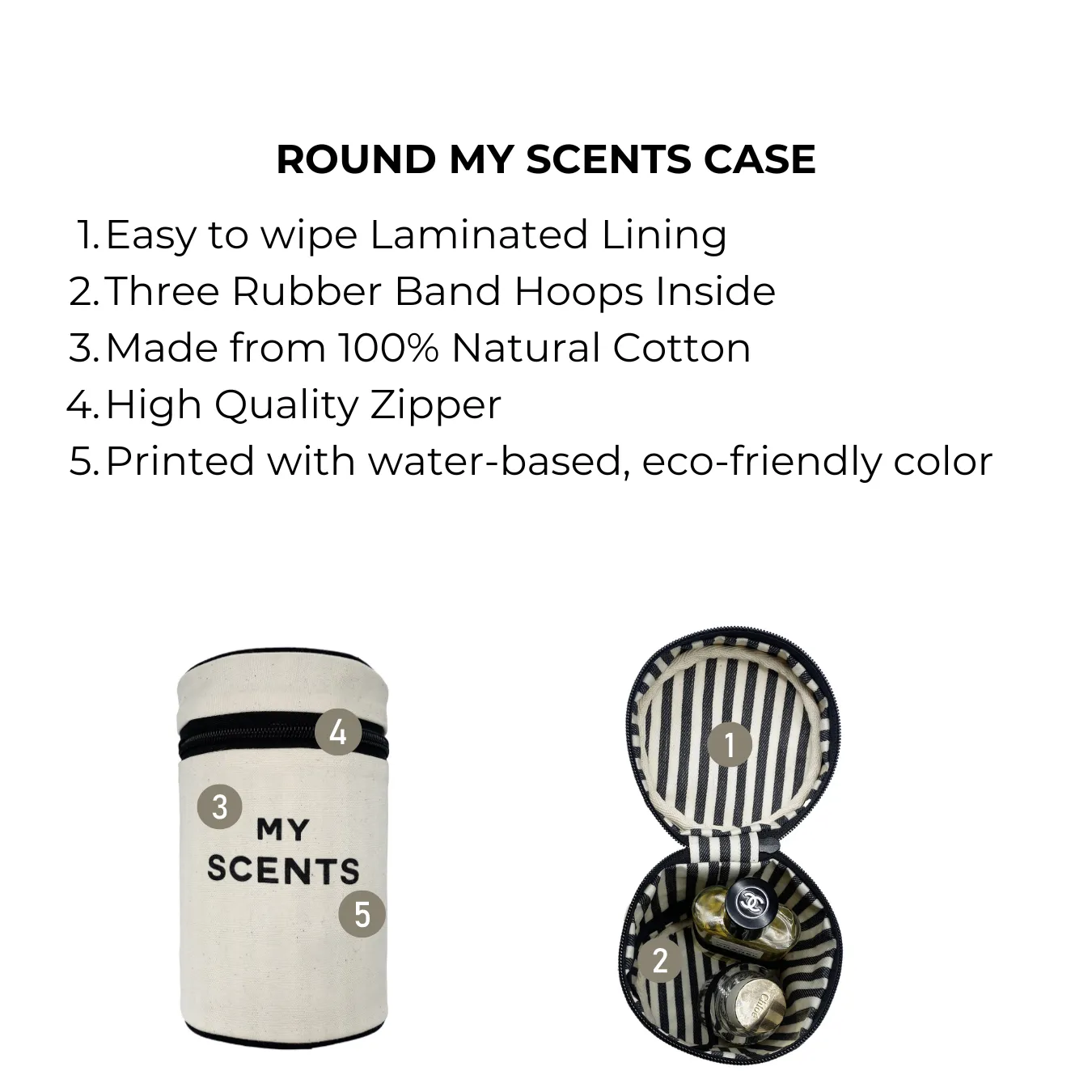 Round My Scents Case, Cream