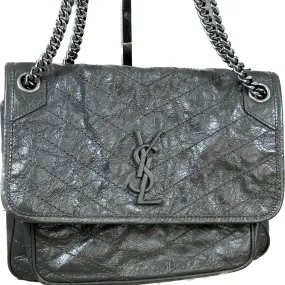 Saint Laurent Niki Medium Crinkled Calf Flap-Top Shoulder Bag