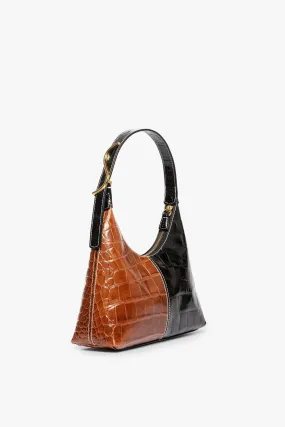 SCOTTY BAG | BLACK SADDLE CROC EMBOSSED