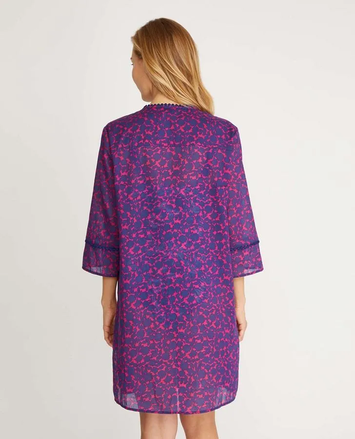 Shadow Floral Voile Cover Up Dress