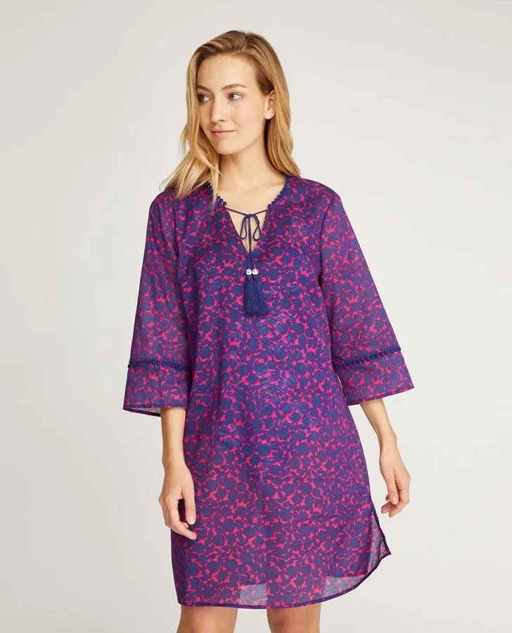 Shadow Floral Voile Cover Up Dress