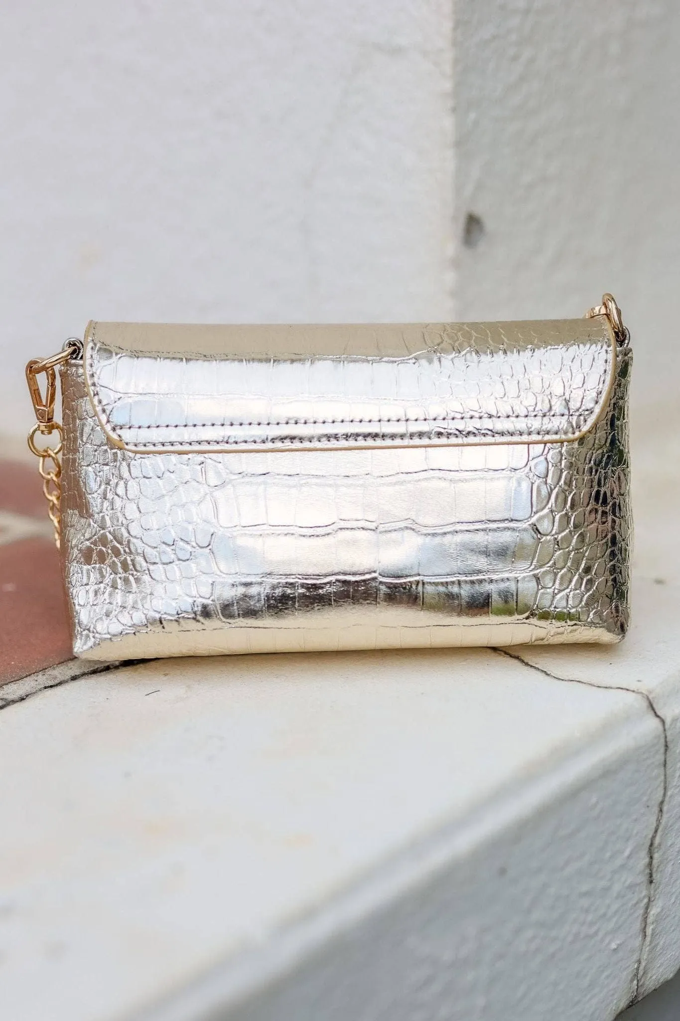 Shelby Gold Textured Crossbody