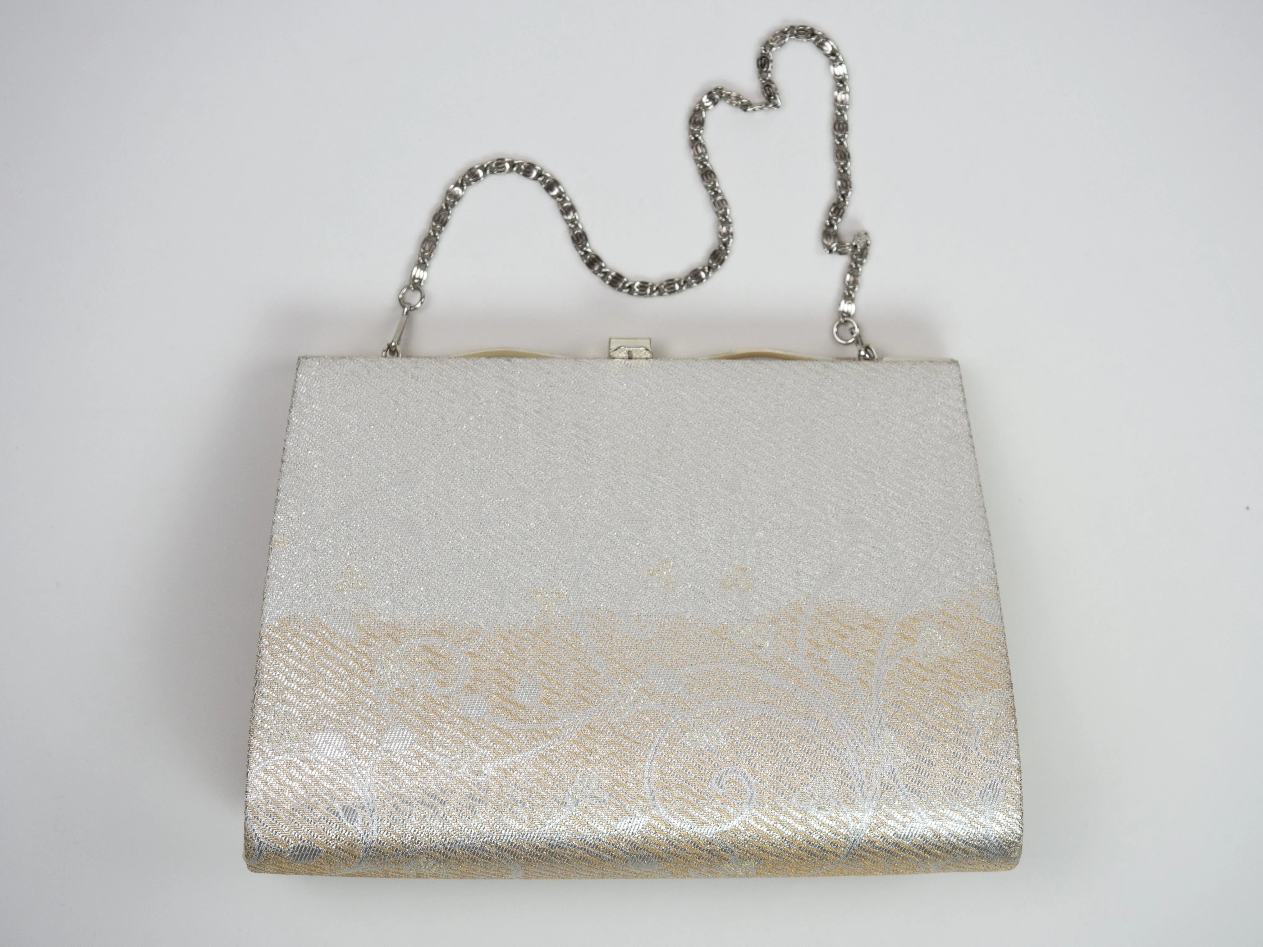 Silver Brocade Evening Bag