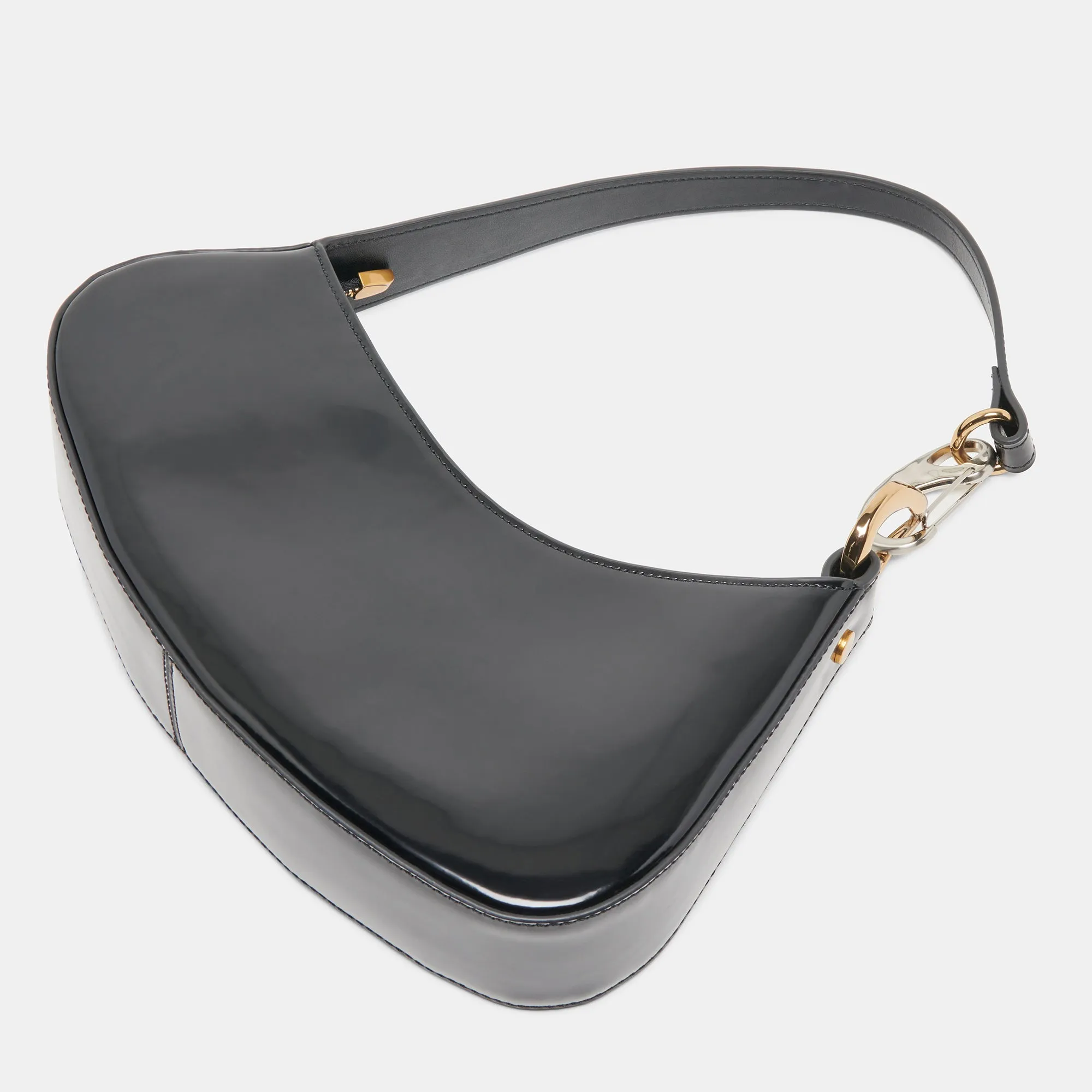 SKYLAR SHOULDER BAG BLACK LEATHER