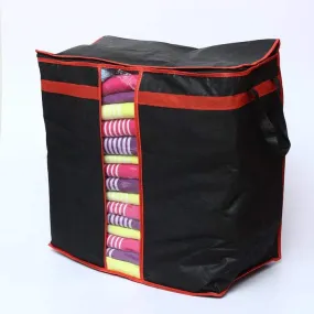 Soft Fabric Material Storage Bag Black