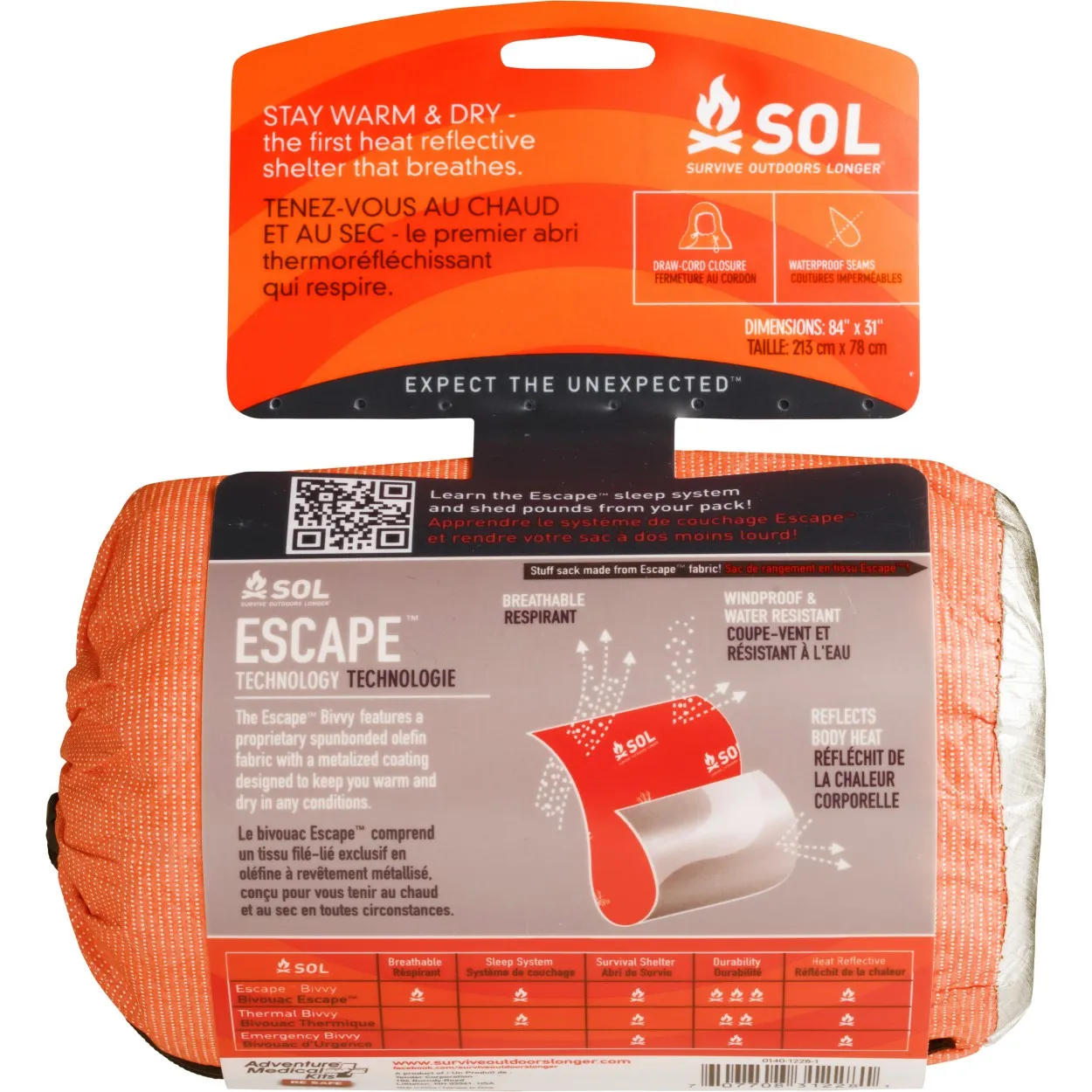 Sol Escape Bivvy - Survival Orange