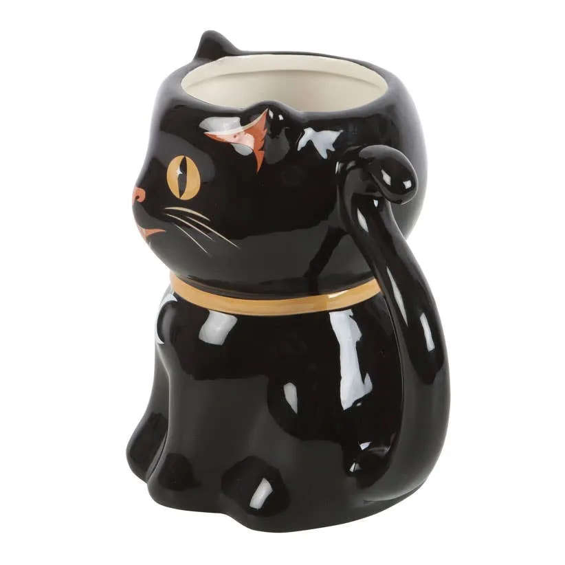 Spooky Black Cat Shaped Halloween Mug