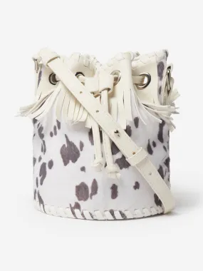 Stella McCartney Girls Tassle Bucket Bag in Ivory (23cm)