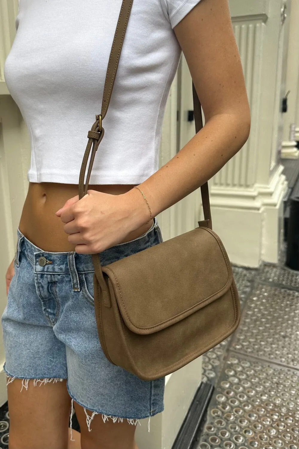 Suede Saddle Bag