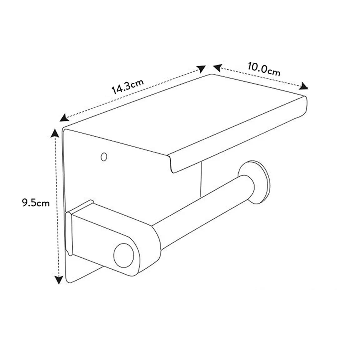 Toilet Paper Holder, No Drill or Wall Mount