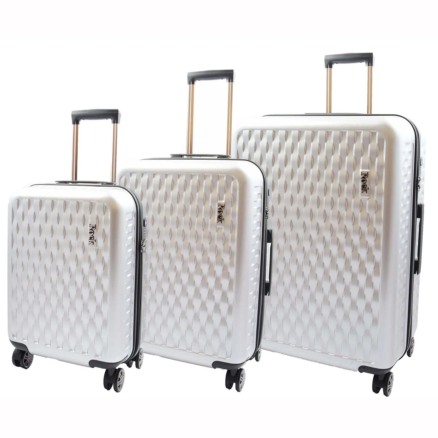 Travel Luggage 8 Wheel 360 Spinner Macau Silver