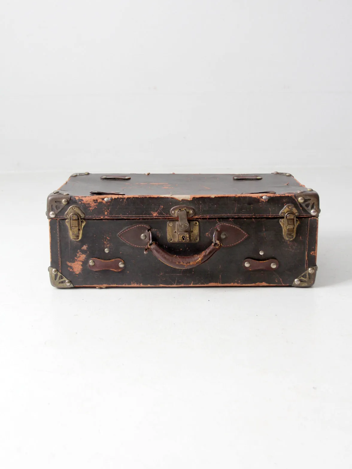 vintage brown cardboard suitcase