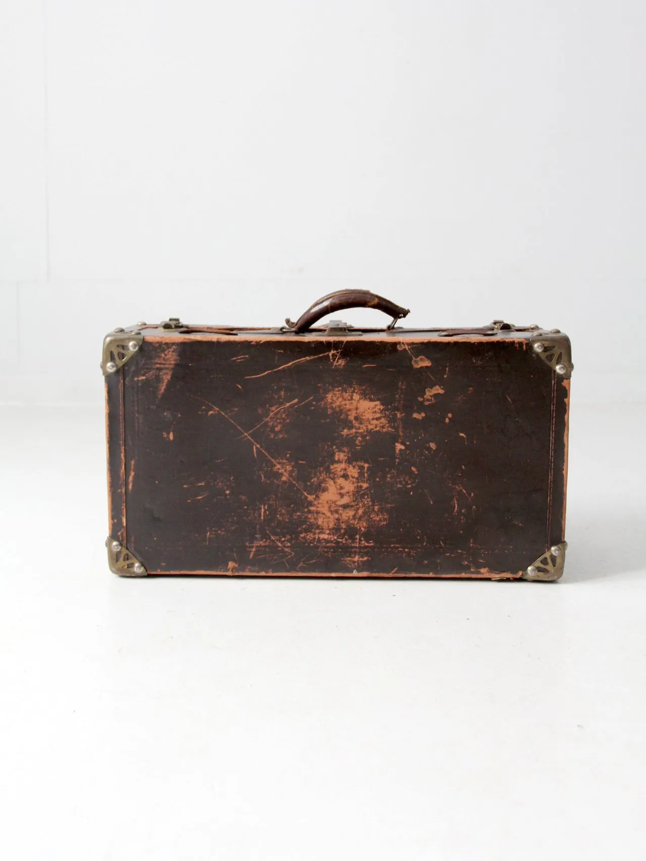 vintage brown cardboard suitcase