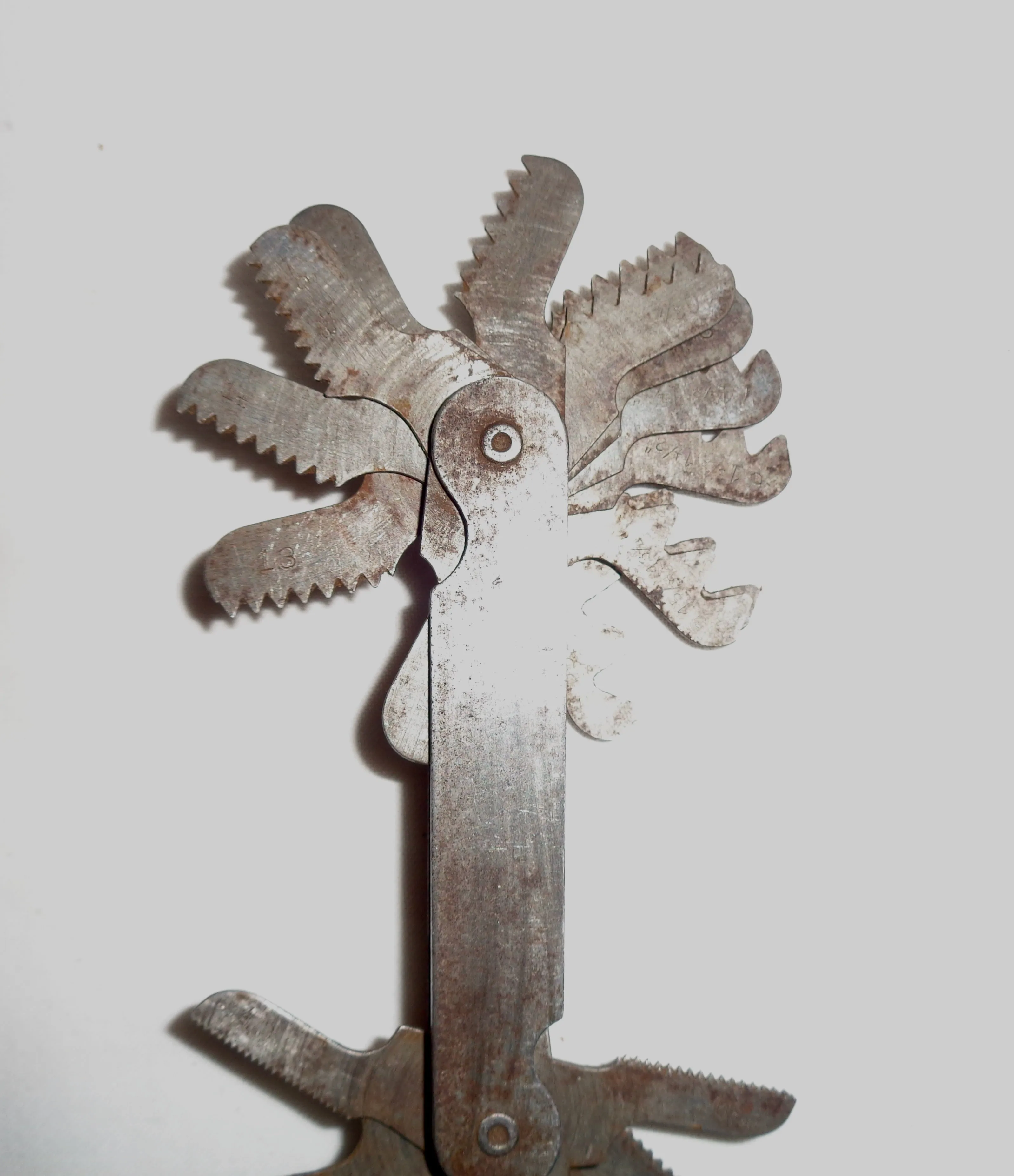 Vintage Metal Screw Thread Pitch Gauge