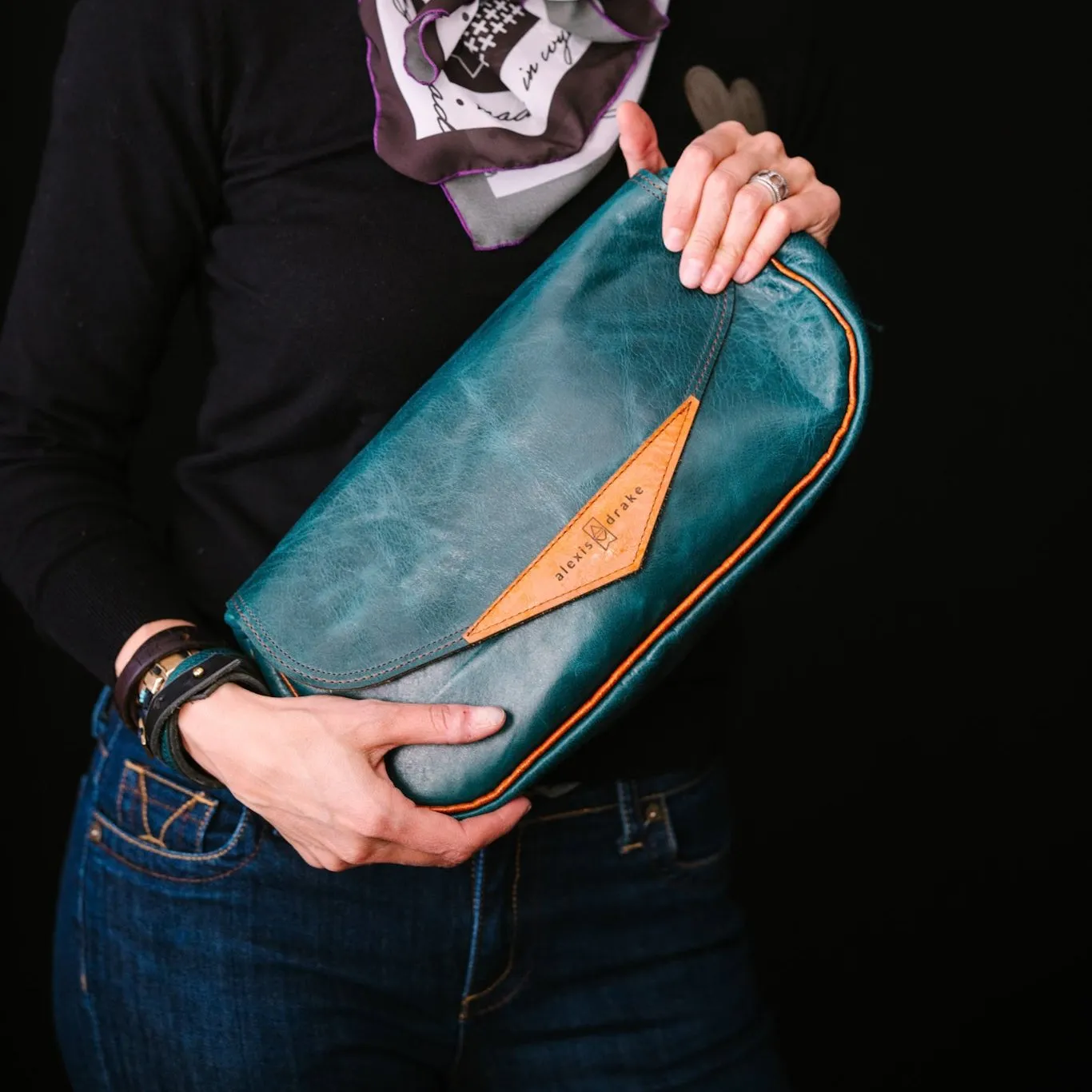 Western Woods Collection | Adri Shoulder Tote | Teal Spruce