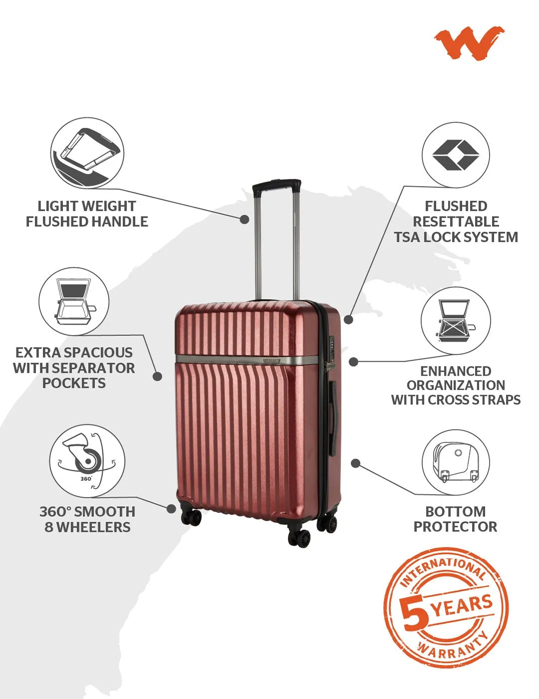 Wildcraft Canopus Hard Trolley Suitcase (12732)