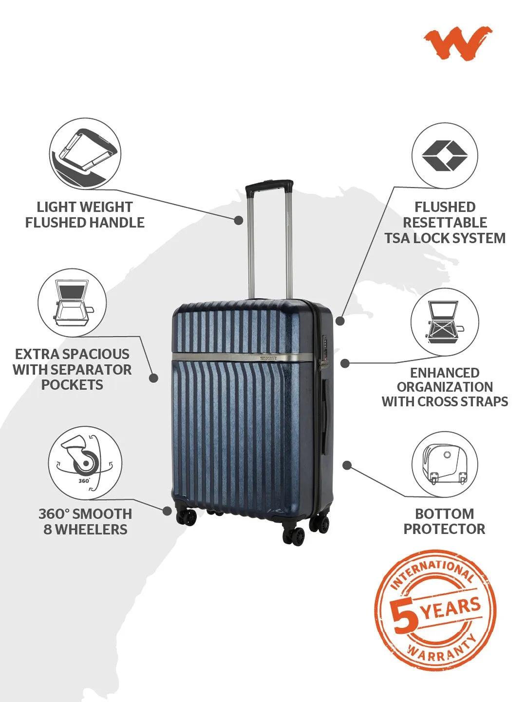 Wildcraft Canopus Hard Trolley Suitcase (12732)