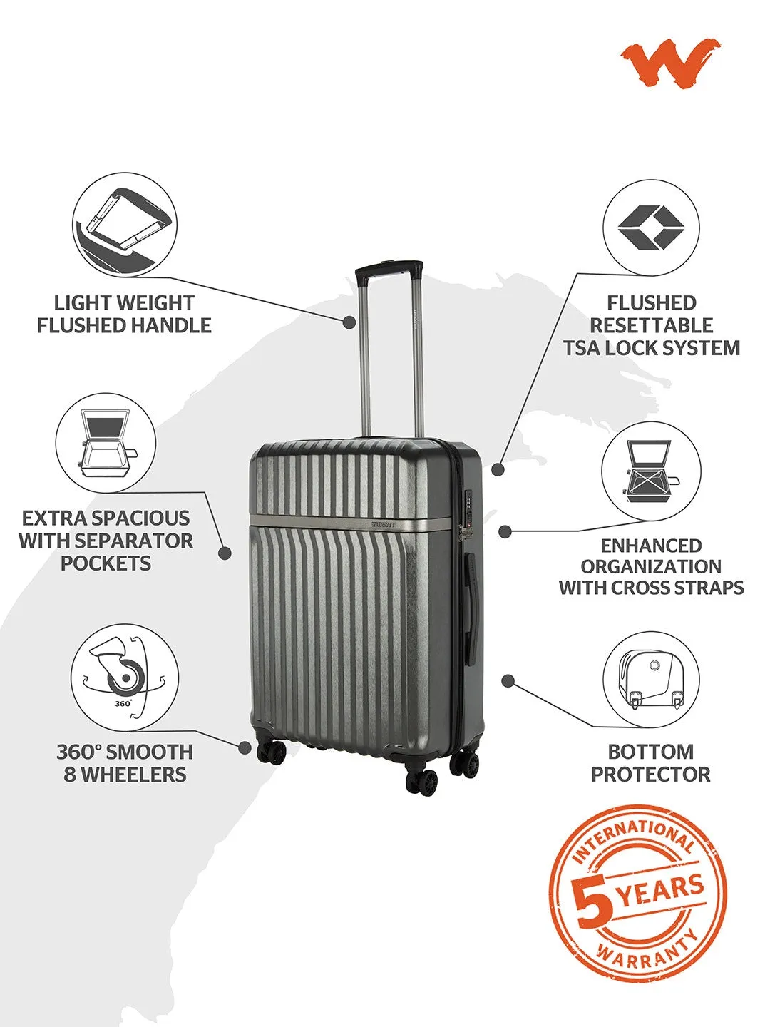 Wildcraft Canopus Hard Trolley Suitcase (12732)