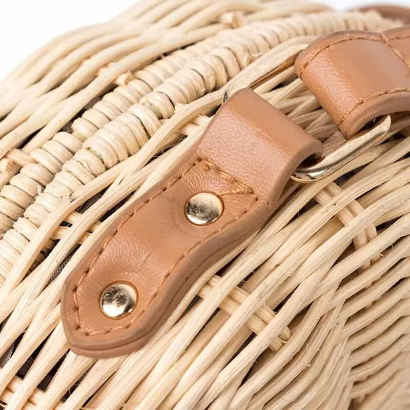 Women Straw Crossbody Bag