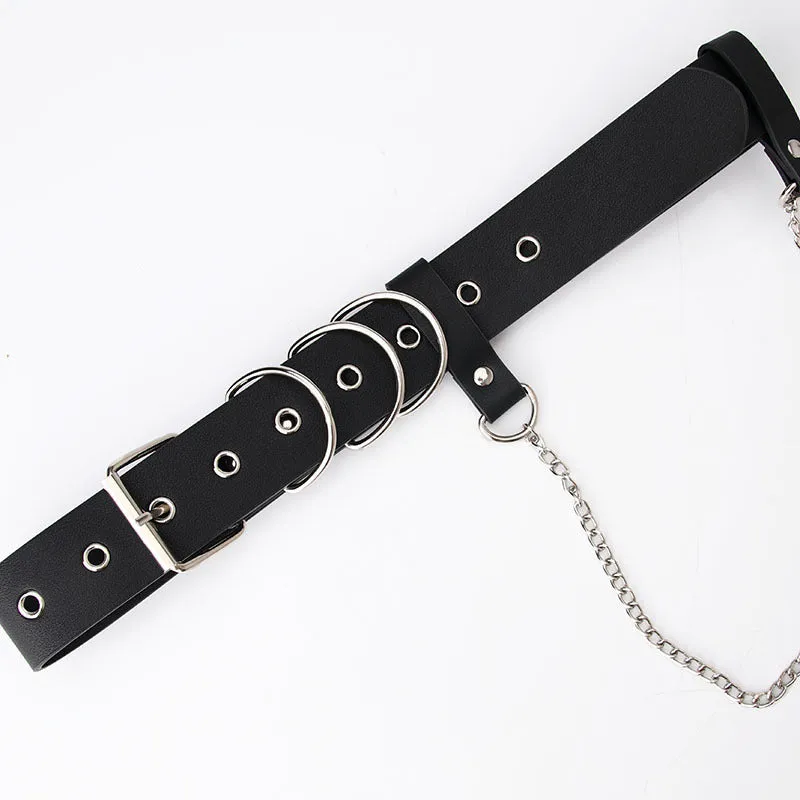 Women's Belt Personality Trendy Chain Decoration Air-Eye Overalls Fashion Belt