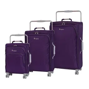 World's Lightest 8 Wheel Large Suitcase- Rich Purple