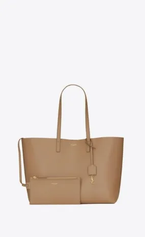 YSL Saint Laurent East/West Shopping Tote - Taupe