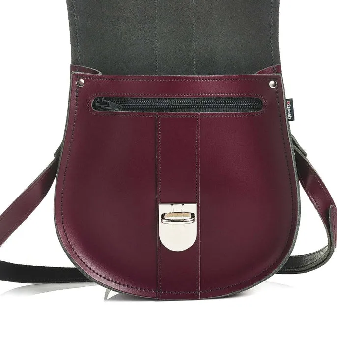 Zatchels Bag: Marsala Red Pushlock Saddle