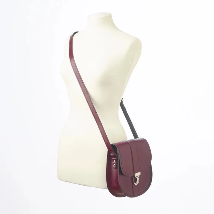 Zatchels Bag: Marsala Red Pushlock Saddle